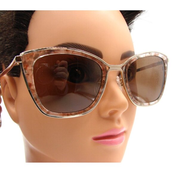 Fysh Sunglass Eyeglass Frames Only Pecan Kaleidoscope Gold #2072 Case 53-21-145 - Picture 5 of 13